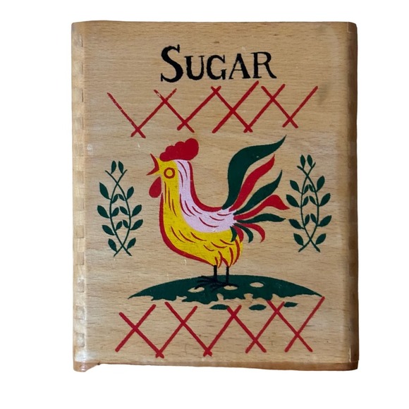 MCM Wooden Kitchen Canister Set Rooster Nesting Boxes Japan - Picture 7 of 12